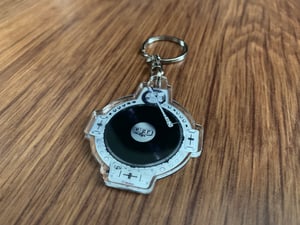 Image of QFO silver keychain