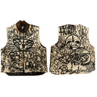 Image 1 of 1 OF 1 RIP MEEKA VINTAGE DISTRESSED CARHARTT VEST L