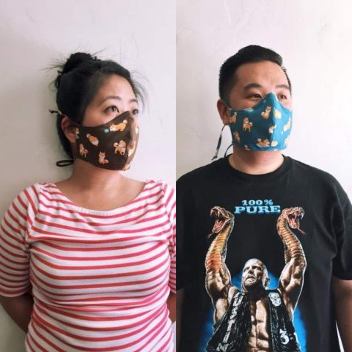 Image of Denim-look chambray masks