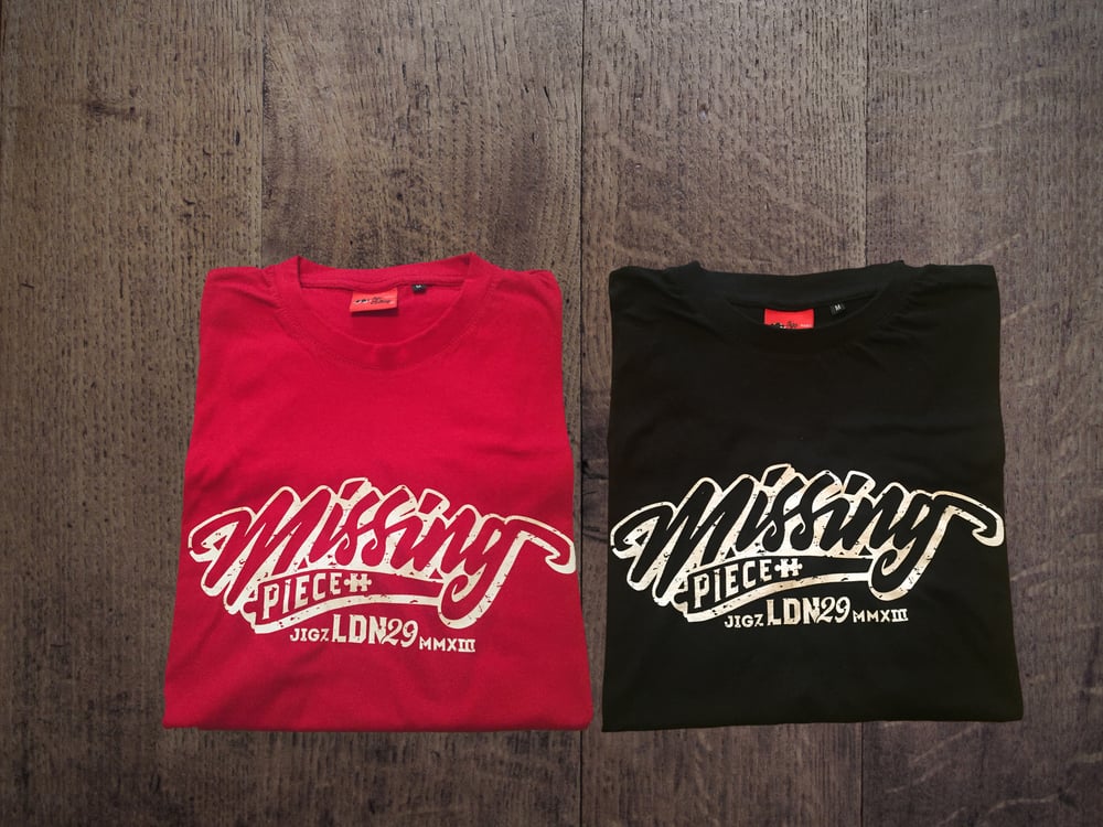 Missing Piece Tshirt In Red Or Black