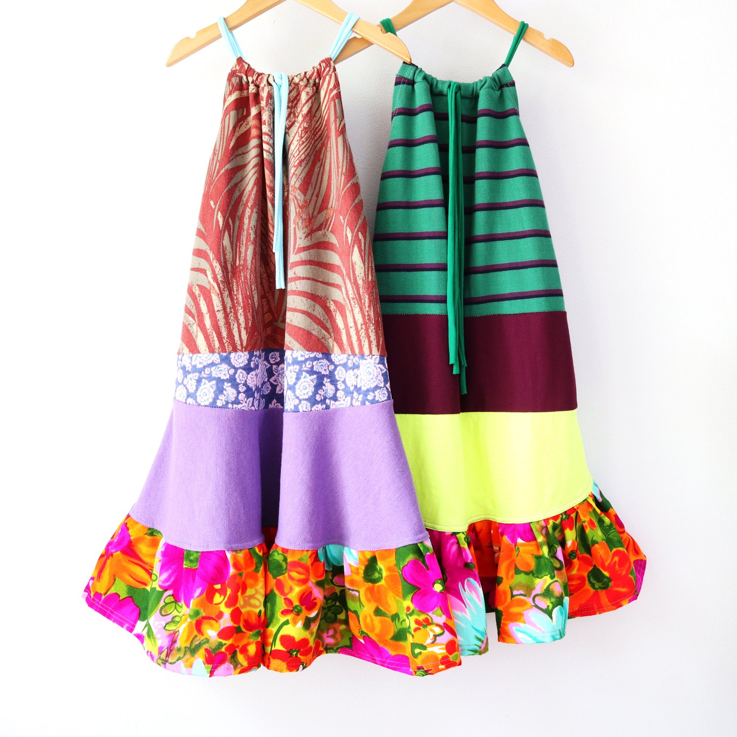 neon vintage fabric stripe flower 8/10 tie drawstring sundress dress floral green stripes plum | courtneycourtney neon vintage fabric stripe flower 8/10 tie drawstring sundress dress floral green stripes plum | courtneycourtney