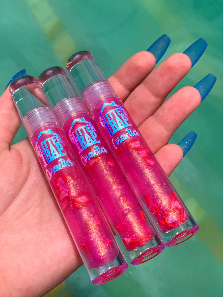 Pink Drink Strawberry Lip Gloss | Glitter Trap Cosmetics