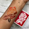 Single Rose Swatch Stencil 