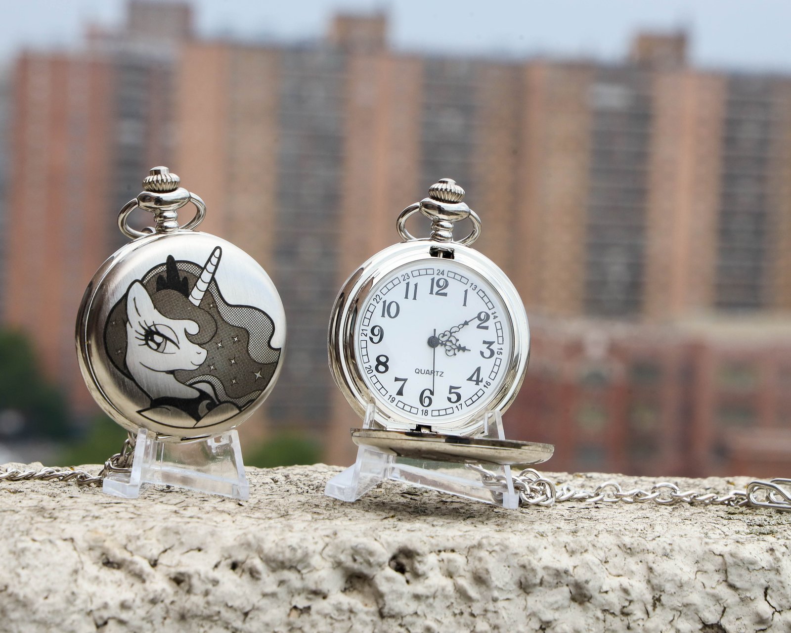moulin quartz pocket watch