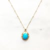 Victorian Oval Turquoise Pendant Necklace