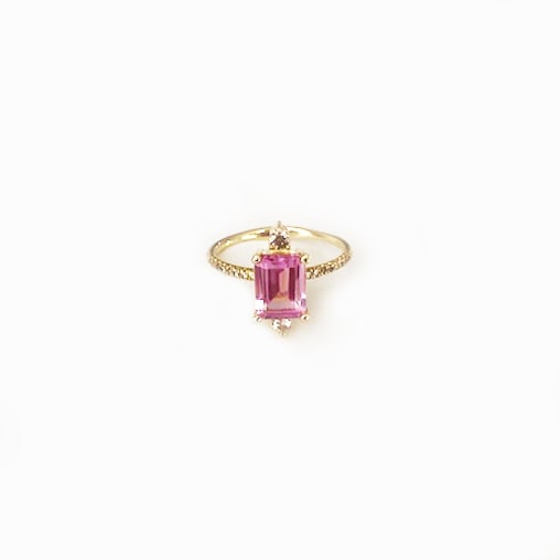 Image of Sparkling Pink Topaz Ring
