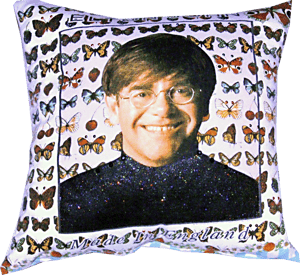 Image of Pillow From Vintage Elton John Concert Tshirt