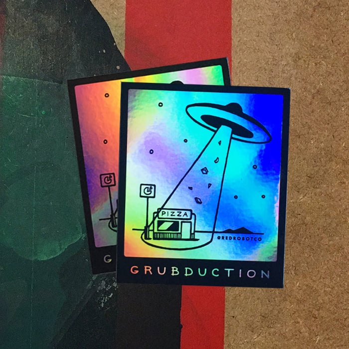 Image of "Grubduction" Hologram Sticker