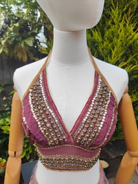Image 1 of Bralette halter neck top -rust nude 6-14