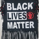 Image 3 of Black Lives Matter Golden Beaded Cowrie Upcycled Statement T-Shirt 