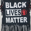 Image 3 of Black Lives Matter Golden Beaded Cowrie Upcycled Statement T-Shirt