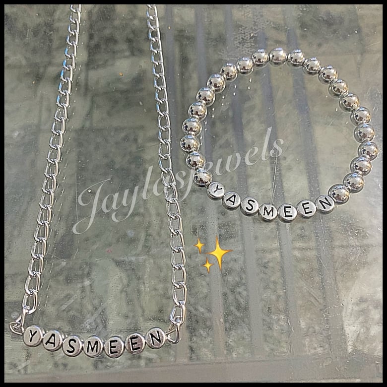 Image of 2pc gold or silver name set