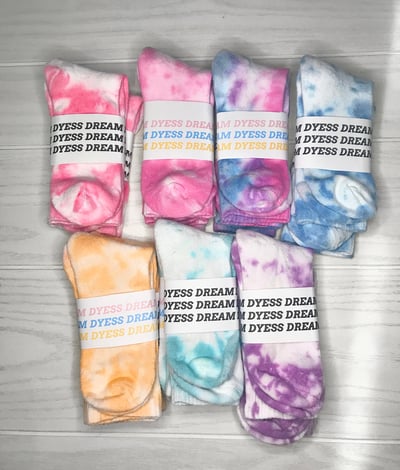 Image of ‘LONG’ TIE DYE SOCKS - MULTIPLE COLORS AVAILABLE 