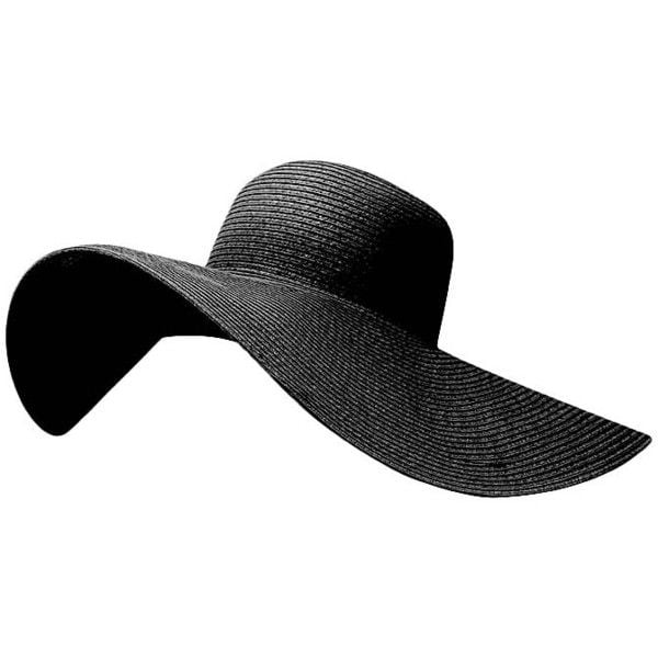 Black Straw Beach 🏖 Hat