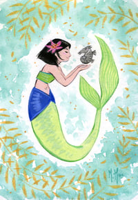 Mulan Mermaid- Splash 11 x 14" Print