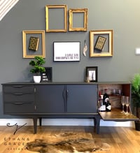 Image 1 of Jentique teak sideboard in dark grey and gold leaf
