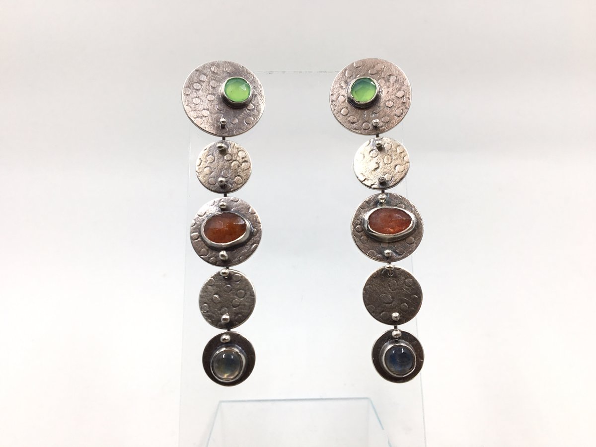Multi-Stone Drop Earrings by Lisa Colby