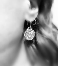 Image 2 of Eye of Protection Earrings in Silver (PAIR)