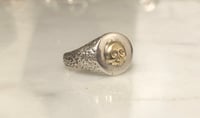 Image 2 of Tiny Skull Textured Signet Ring