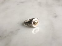 Image 1 of Tiny Skull Textured Signet Ring