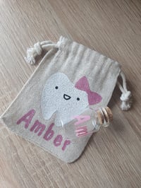 Personalised tooth fairy bag & bottle 