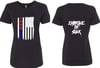 Iron Den Flag Shirt Womens -Black