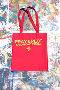Image of ready to go tote bag in red 