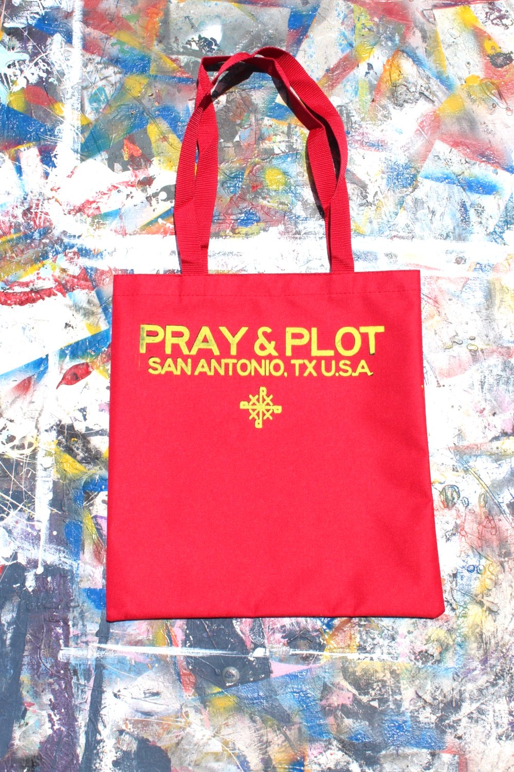 ready to go tote bag in red 