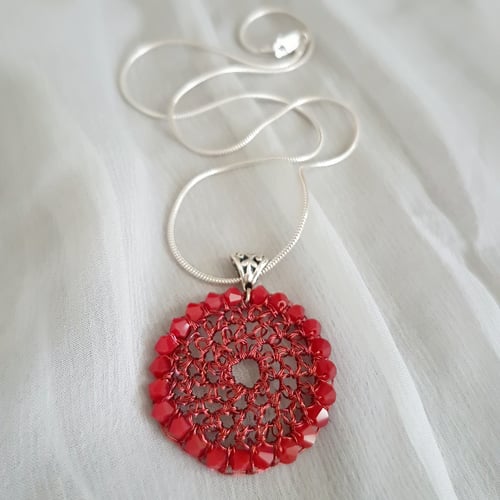 Image of DISC PENDANT - Crimson