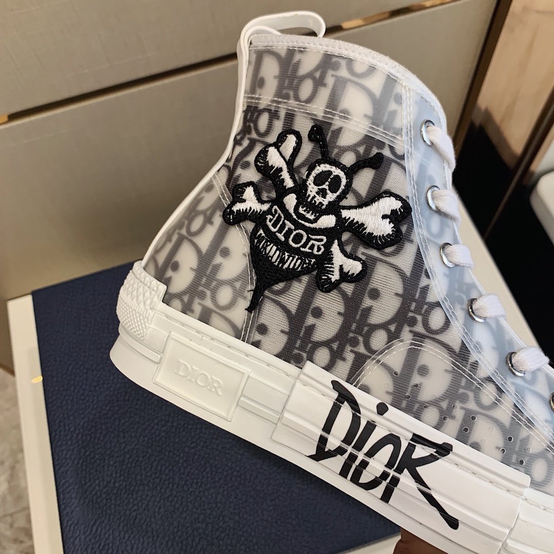 Dior x Stussy B27 DIOR AND SHAWN Signature White Low Top Sneakers  Sneak  in Peace