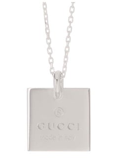 Image of New In Box Authentic Gucci .925 sterling Sqaure pendant necklace
