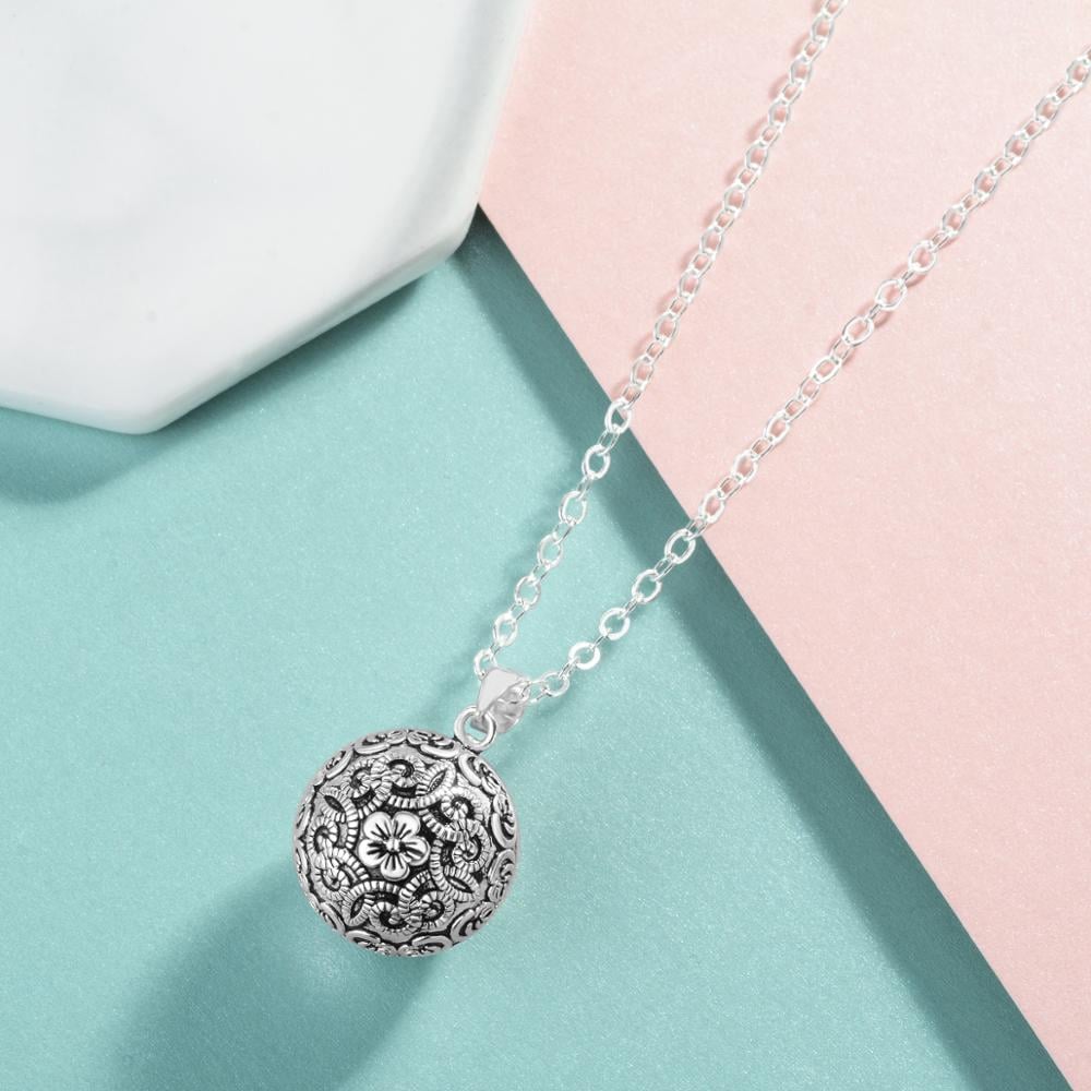 Silver Luxury Vintage Harmony Ball Necklace