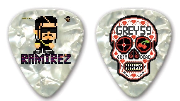Image of Ramirez (Limited Edition) Sugar Skull Double-Sided Guitar Pick.