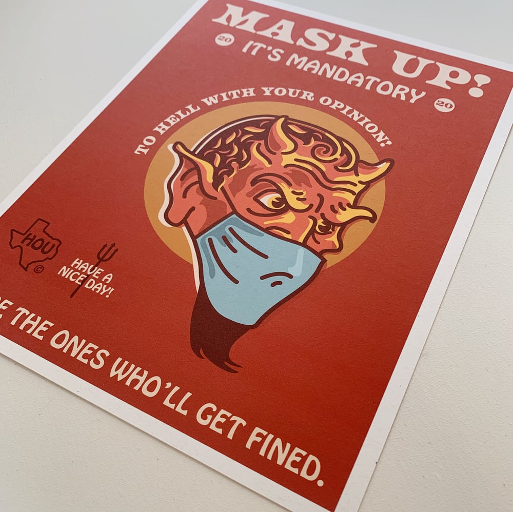 Image of MASK UP! TO HELL - DIGITAL PRINT