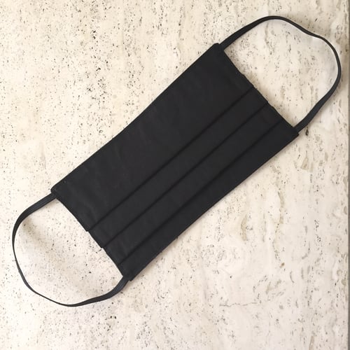 Image of Black Ikat Print Face Mask