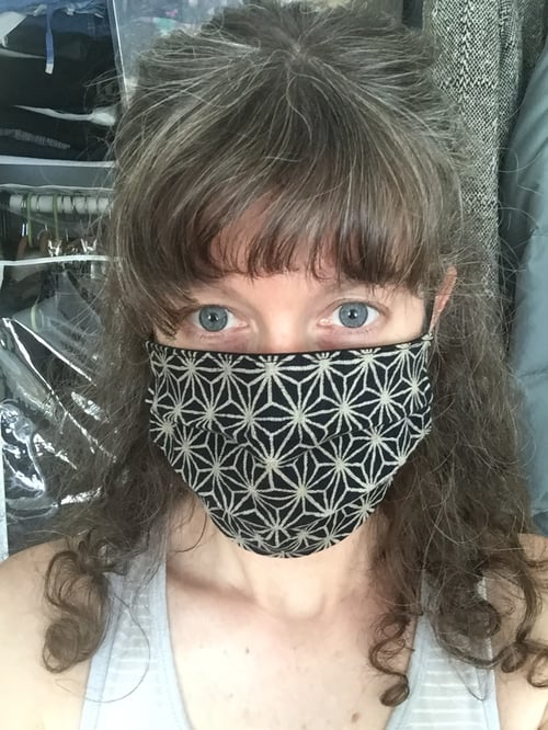 Image of Asanoha Indigo Face Mask