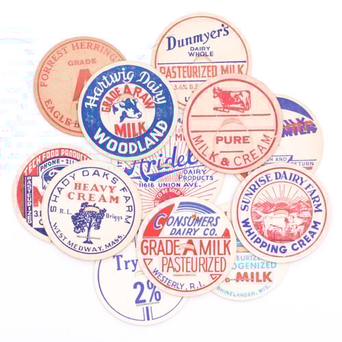 Image of Red, White, & Blue Milk Caps - Set of 12