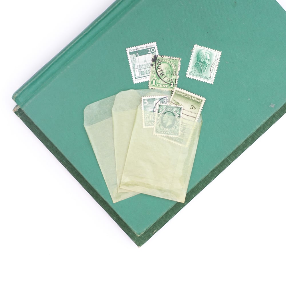 Image of Mini Green Glassine Envelopes - Set of 10