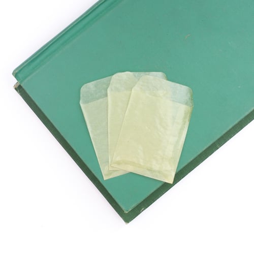 Image of Mini Green Glassine Envelopes - Set of 10