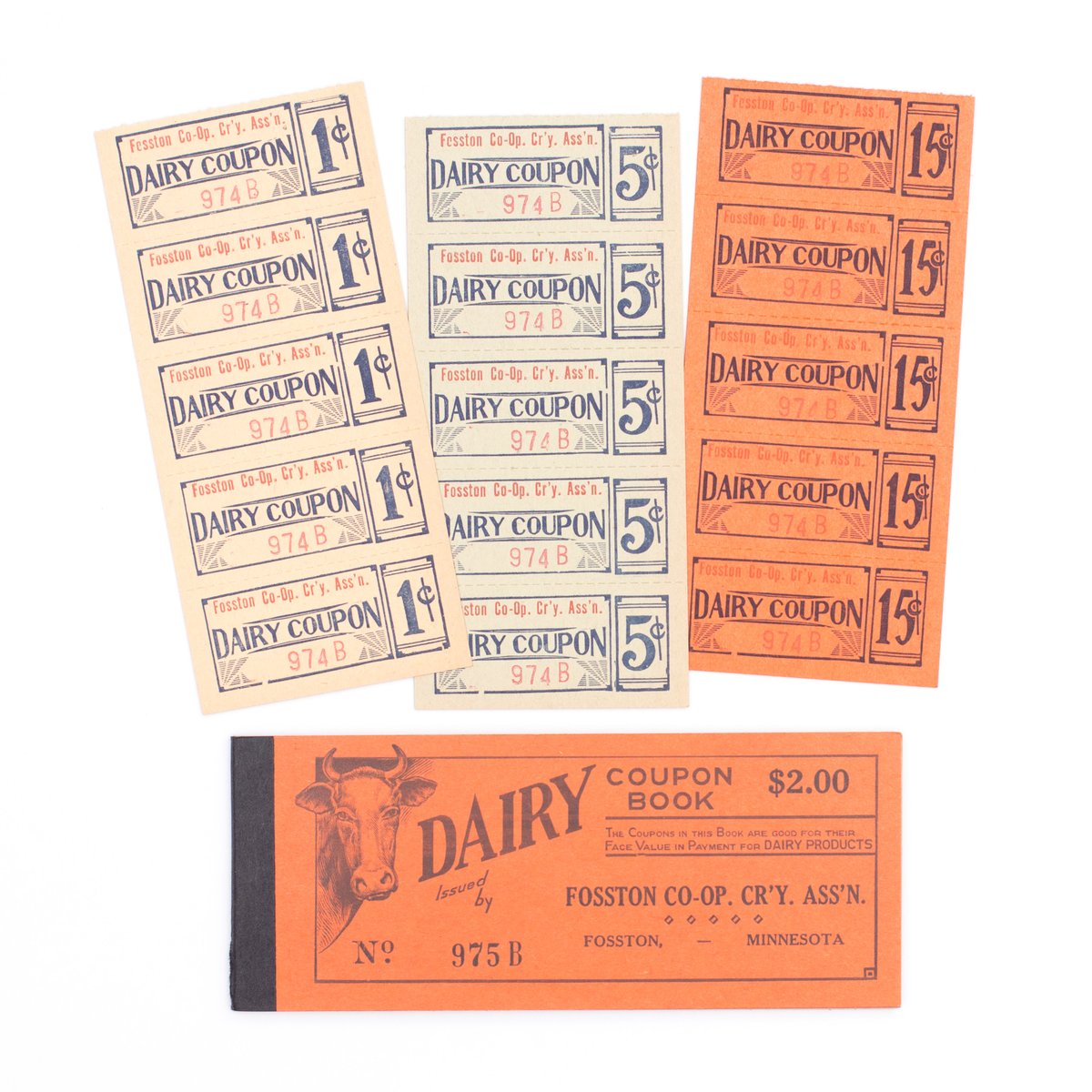 SaturdayAMVintage — 1950's Dairy Coupon Booklet Orange, Yellow, Green