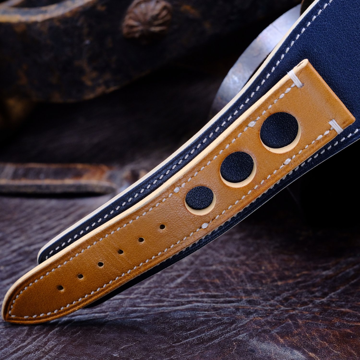 Image of RAPTOR XL TAN & NAVY CALF SKIN, 22/18