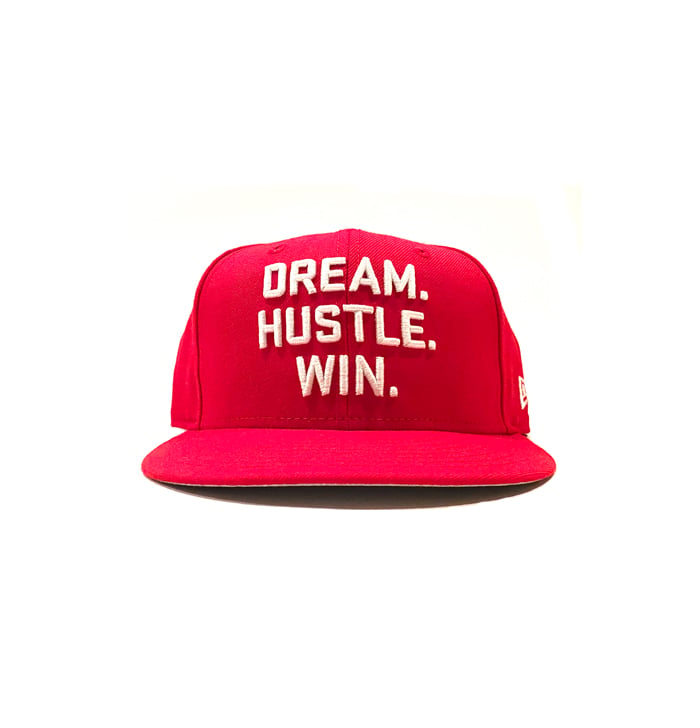 Image of 2520 X NEW ERA DREAM. HUSTLE. WIN. 9FIFTY SNAPBACK - SCARLET