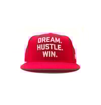 Image 1 of 2520 X NEW ERA DREAM. HUSTLE. WIN. 9FIFTY SNAPBACK - SCARLET