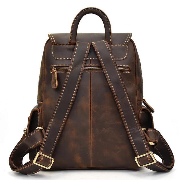 Vintage Leather Backpack, Travel Backpack, Men Rucksack ...