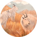 Image 1 of Mountain Goats Print - From Original Painting