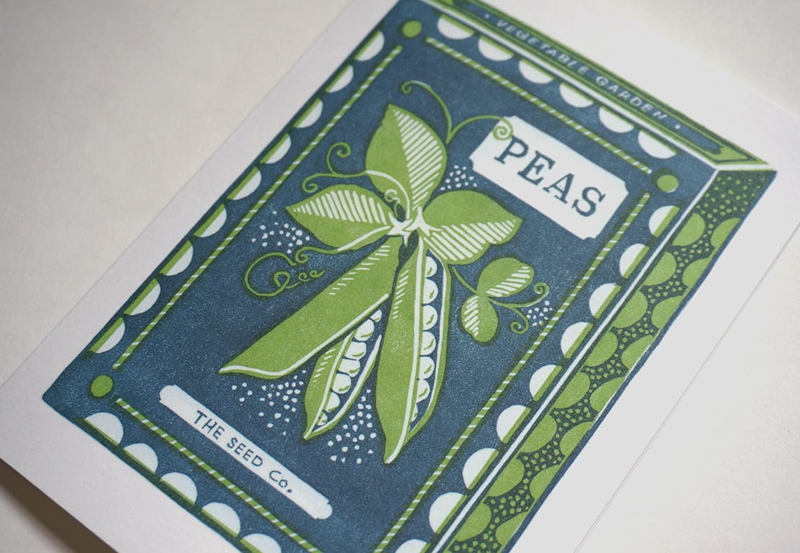 Image of Peas - Greetings Card