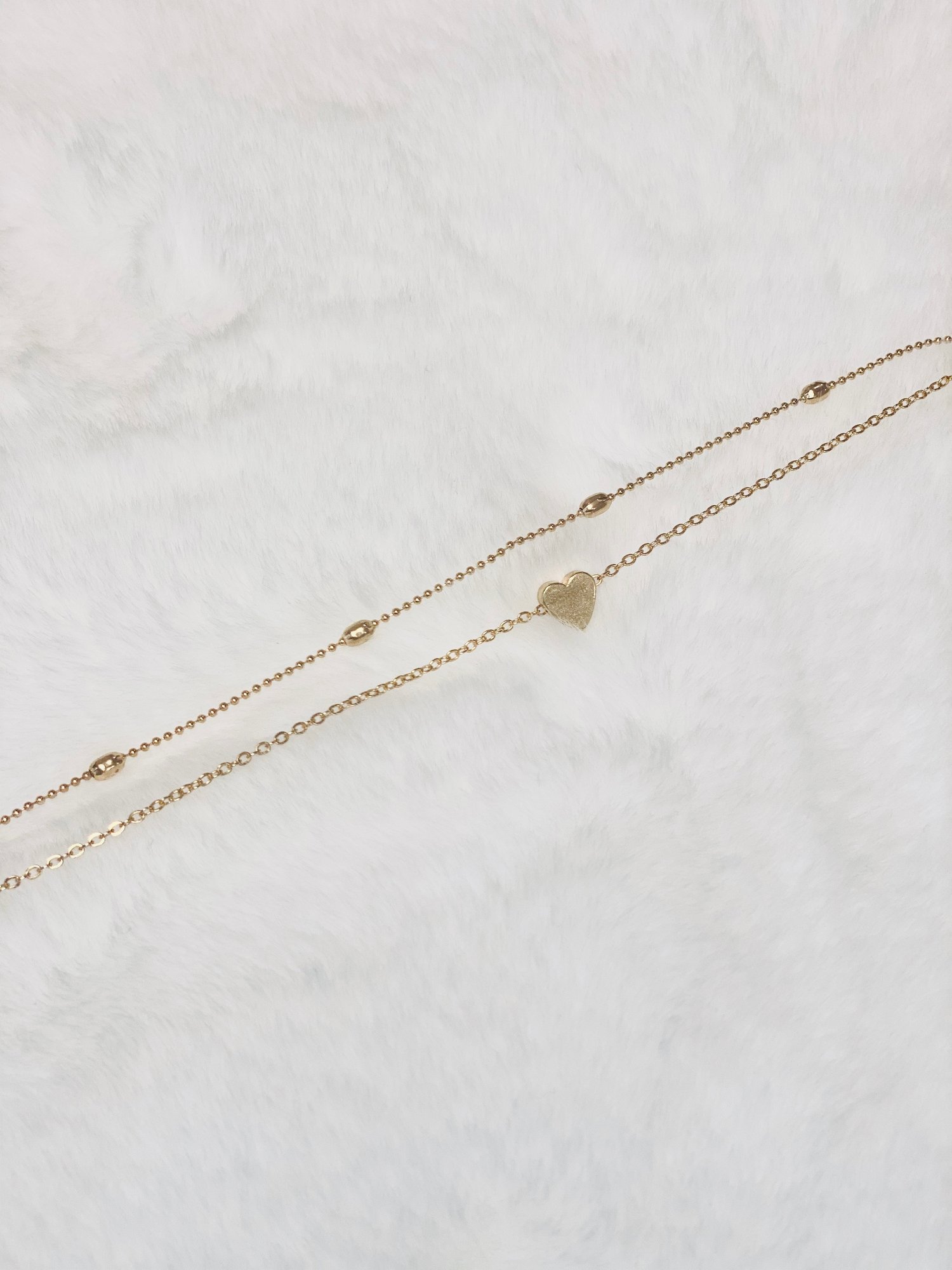 Image of Layered Heart Anklet