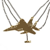 Image 4 of F1-15 Fighter Jet Necklace