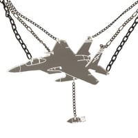 Image 5 of F1-15 Fighter Jet Necklace