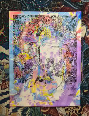 Image of ‘Ensnared in the mysteries of The Amazon Jungle’ marbled print